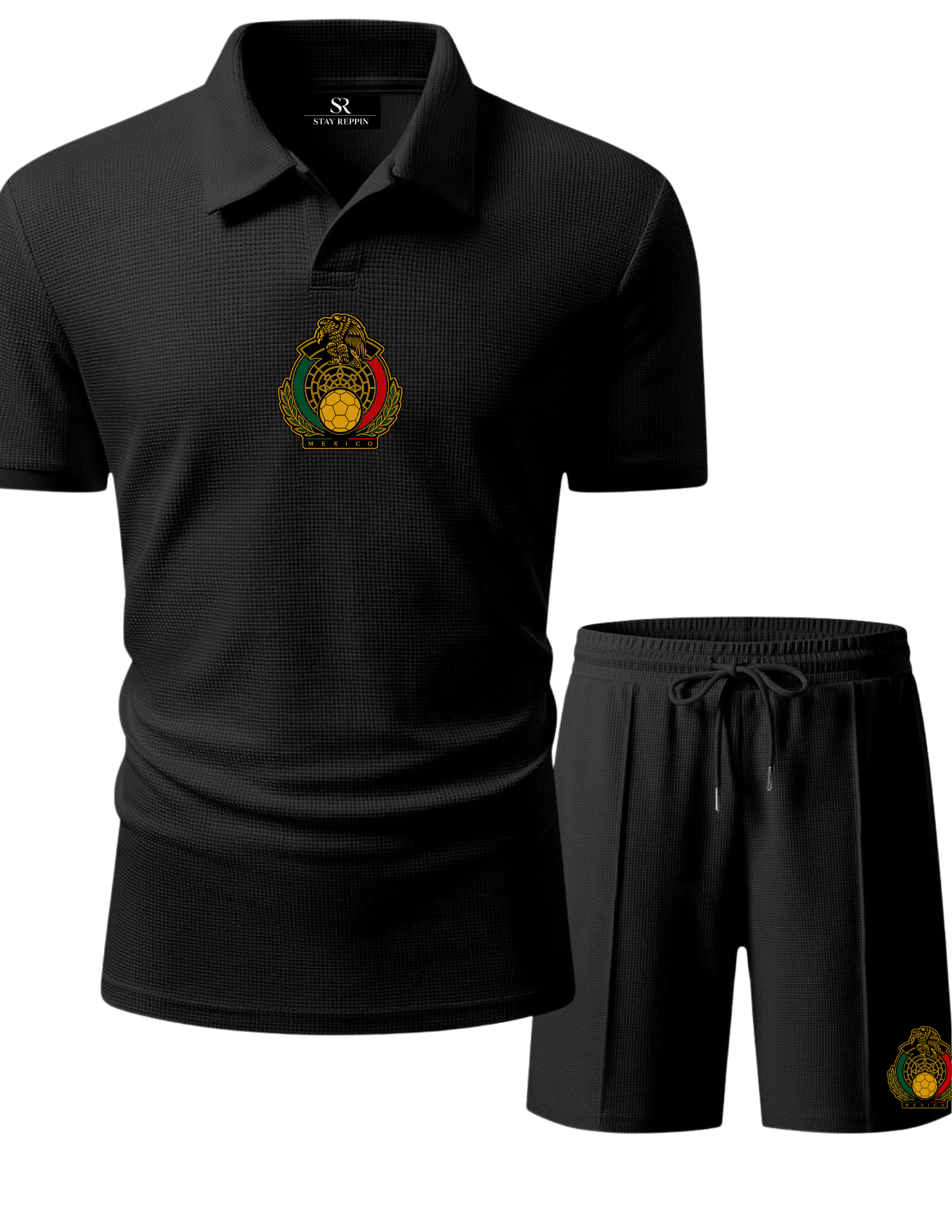 Mexico Stadium Set | Premium Waffle Knit Polo & Shorts