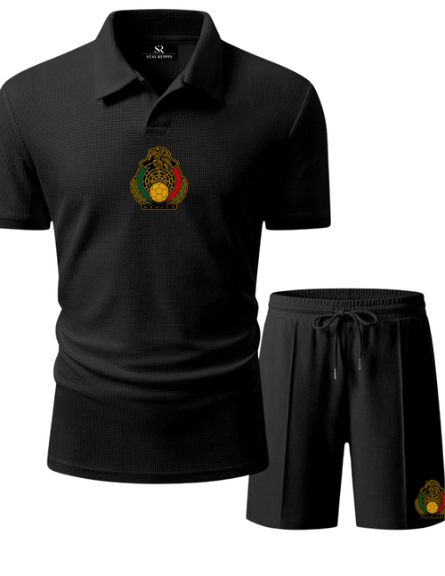 Mexico Stadium Set | Premium Waffle Knit Polo & Shorts
