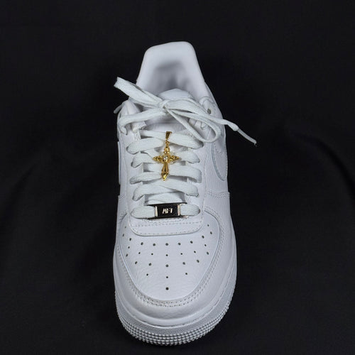 Stay Reppin Gold Cross Sneaker Pendant – Stainless Steel